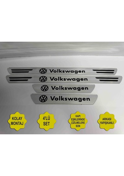 Volkswagen Grubu Uyumlu Kapı Eşiği Koruyucu Ön - Arka 4'lü Set