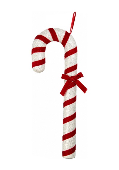 Yılbaşı Süsü Baston Şeker Fiyonklu Kırmızı Beyaz 52 Cm