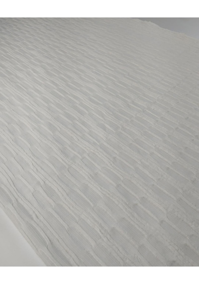 Ekru Krem Arası Renkte Bürümcüklü Jarse Kumaş 140x210cm-10823 Ekru