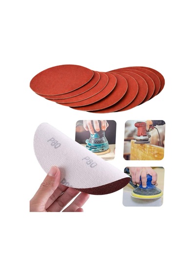 1000 Adet 115 Mm Cırt Zımpara Kağıdı 150 Kum Avuç Taşlama Spiral Uyumlu Velcro Deliksiz Cırtlı Zımpara