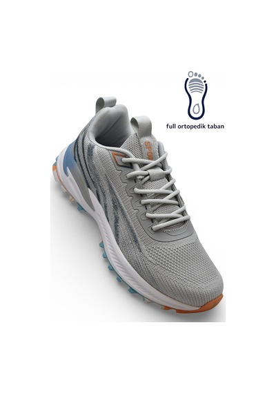 26303 Ortopedik Taban Günlük Erkek Spor Ayakkabı Triko Erkek Spor Ayakkabı Gri