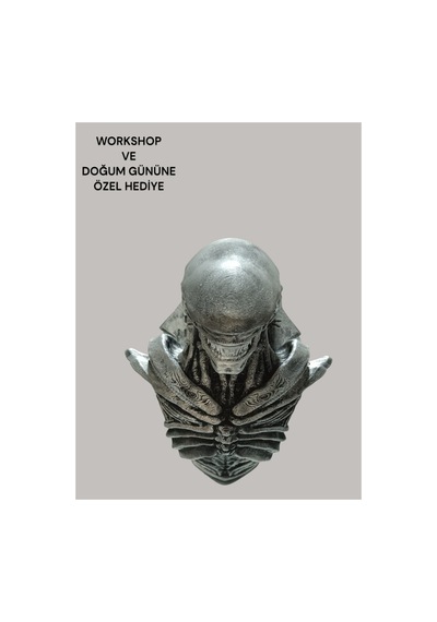 3d Alien Duvar Dekoru Dekoratif - Hediyelik Figür