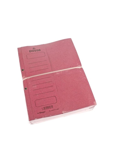Özkan Yarım Kapak Karton Dosya Pembe Kapsüllü 6 Paket 300 Adet