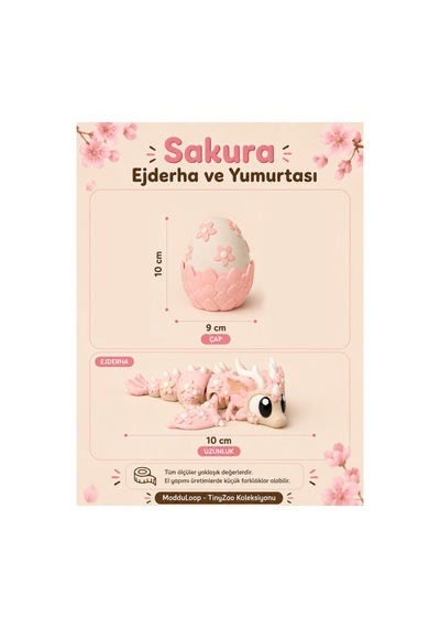 Sakura Ejderha Ve Yumurtası Hareketli Figür Oyuncak