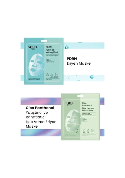 Dermal Pdrn Ve Cica Nemlendirici Yatıştırıcı Eriyen Maske Seti Kore Maske Seti 34 Gr.