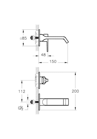 VitrA Suit A4278239 Ankastre Sıva Üstü Lavabo Bataryası Parlak Siyah