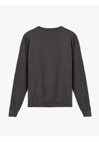 Koton Basic Sweatshirt Bisiklet Yaka Uzun Kollu Antrasit 5wam70033ht Antrasit
