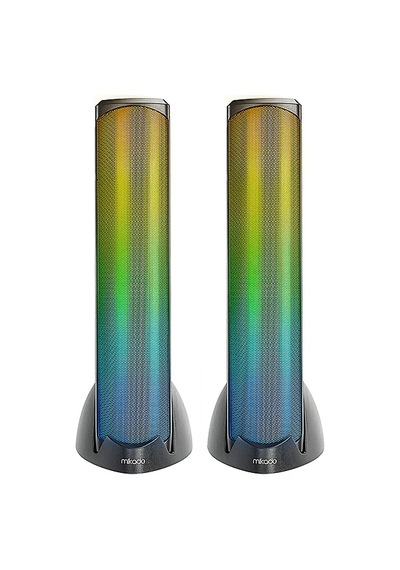 Mıkado MD-183 2.0 3W 2 Bluetooth RGB Aydınlatmalı Usb + 3.5 MM Usb 5V Hoparlör - Siyah