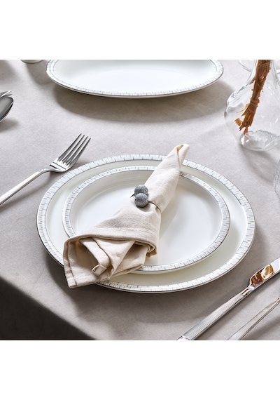 Evaliza Alaia Stella Platin 60 Parça 12 Kişilik Yemek Takımı Renkli