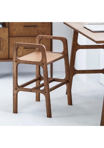 Woodesk Arce, Ahşap Kitaplık, Komodin, Raf, 50x65, Tik Renk