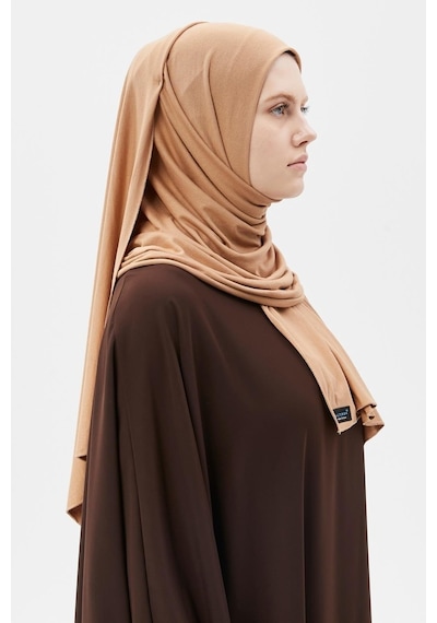 Altobeh Tesettür Penye Şal Düz Camel