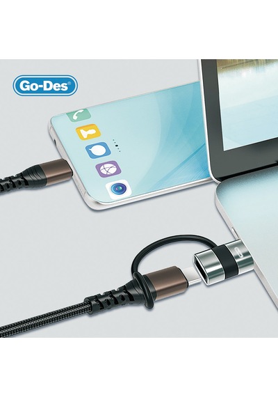 Go-des Gd-ct069 Usb 3.0 To Type-c Data Ve Hızlı Şarj Adaptörü Siyah