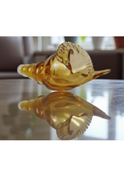 Ca-57 Deniz Kabuğu 30 Cm Dekoratif Cam Figür Modern Şık Tasarım Ev Ofis Aksesuarı Hediye