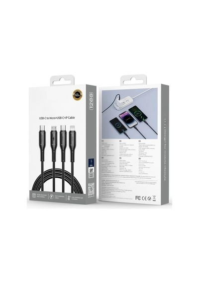 Tesla Model Y 2024-2025 Juniper Type-c Şarj Kablosu 1.2m 60w Süper Fast Pd 3in1 Apple iPhone Samsung Uyumlu Xiaom