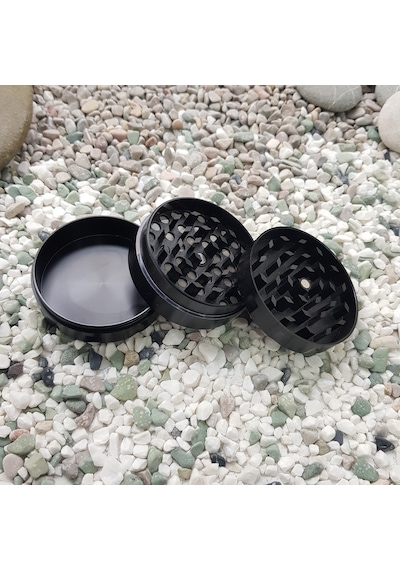 Siyah 55 MM Grinder Alloy Herbal Öğütücüsü Parçalayıcı  Rb88sy