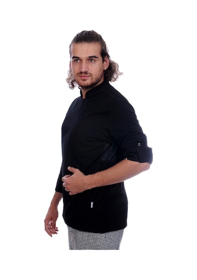Unisex Aşçı Ceket Koltuk Altı Fileli Siyah