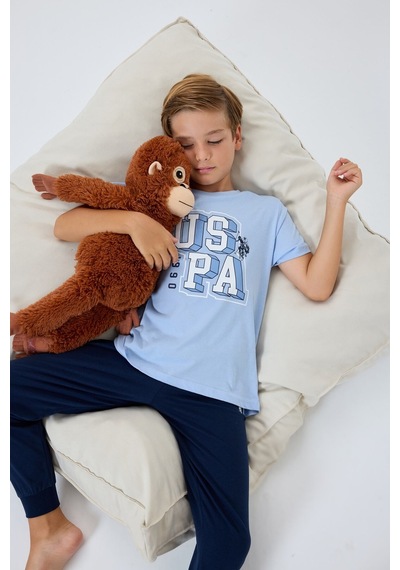 U.S. Polo Assn. U.s. Polo Assn. Erkek Çocuk Mavi Pijama Takım Us2410-c-v1