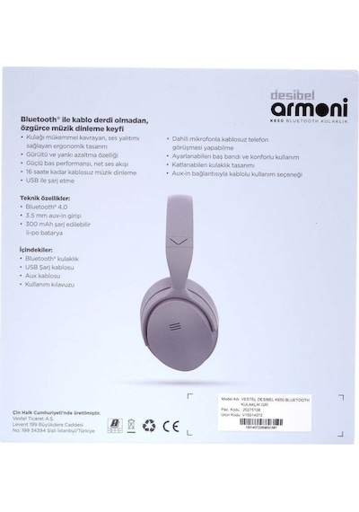 Vestel Desibel K650 Bluetooth Kulak Üstü Kulaklık