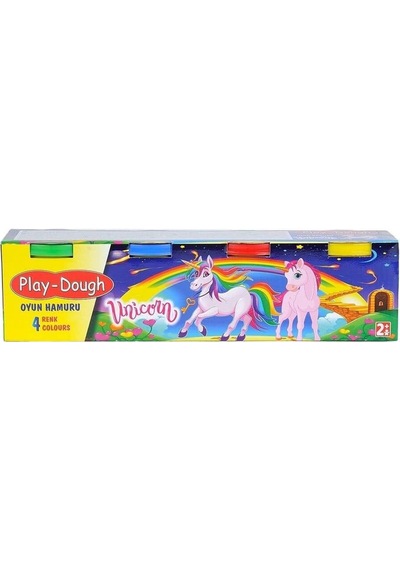 Ern-004 Dörtlü Oyun Hamuru Çok  Renkli