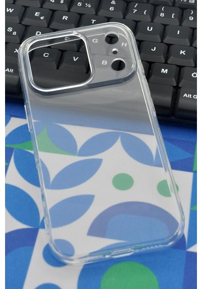 Apple Uyumlu iPhone 17 Pro Kredi Şeffaf Düz Kılıf Kamera Korumalı Şeffaf