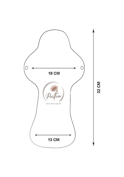 Yıkanabilir Doğal Kadın Pedi 12'li Karışık %100 Pamuk 4m+4l+4xl