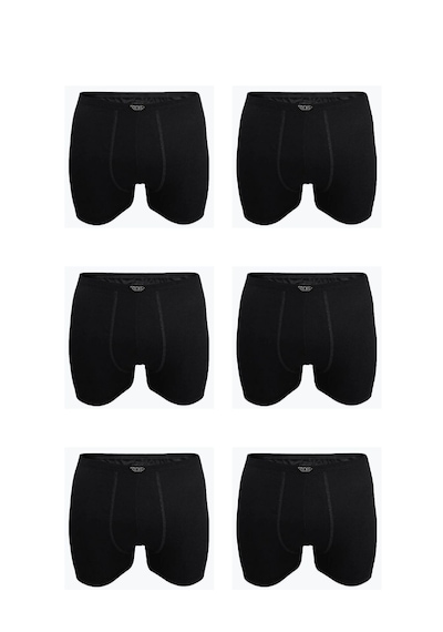 Anıt 1273 Erkek Bambu Boxer Çok Renkli 6'lı Paket Siyah