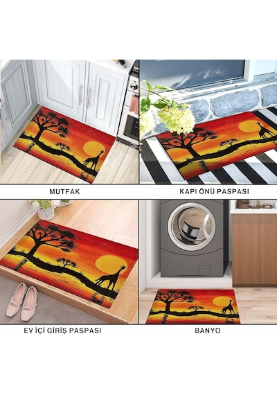 Monnhein Tasarımlı Dekoratif Kapı Önü Paspas, Dış Mekan/ev İçi/banyo/mutfak/yatak Odası/giriş Paspasları Af Diğer