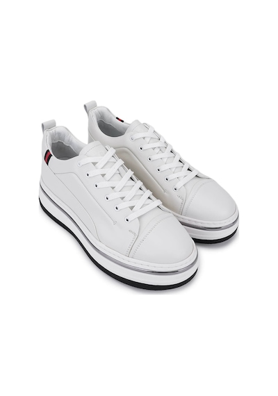 Tamer Tanca Erkek Hakiki Deri Beyaz Sneakers & Spor Ayakkabı 381 21624 Erk Ayk Y25 Beyaz Dr/met Beyaz