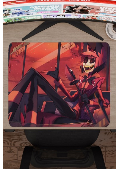 Hazbin Hotel Kaymaz Dikişli Kauçuk Oyuncu Mousepad V4 - 48x40 Xl Gaming Mouse Pad Fare Altlığı