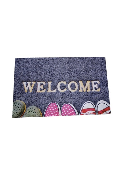 Welcome Yazılı Kauçuk İç Ve Dış Kapı Önü Paspası 45x70