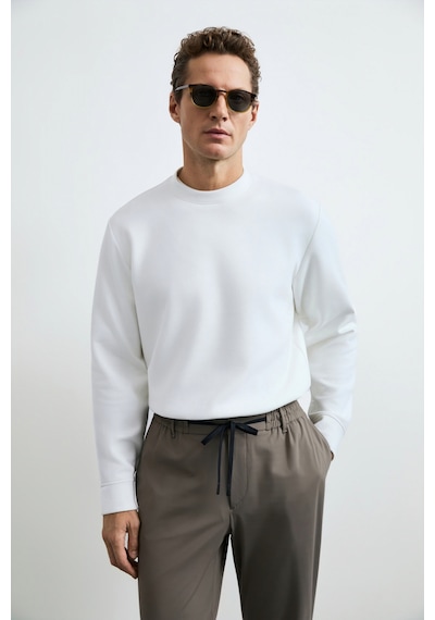 Lufian Logan Erkek Sweatshirt Kırık Beyaz Kırık Beyaz 112030194100510