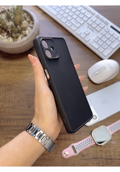 Samsung Galaxy A07 Uyumlu Kamera Korumalı Darbeye Dayanıklı Renk Atmayan Keep Silikon Kılıf Siyah