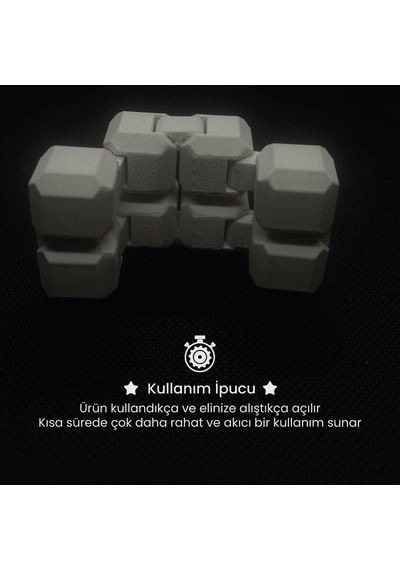 Katlanabilir Sonsuz Küp Hareketli Stres Oyuncağı Beyaz