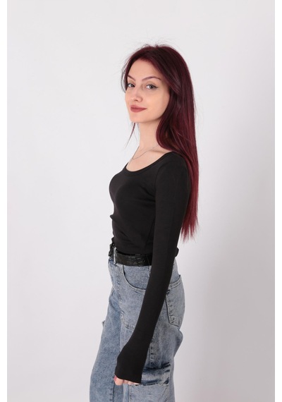 Busem W0011619 Kadın Bluz Siyah