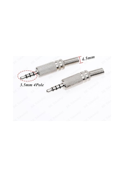 3.5mm 4 Kutuplu Stereo Jak Fişi Ses Kulaklık için Lehim Konektörü