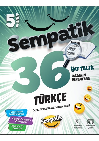 5.sınıf Türkçe 36 Haftalık Kazanım Denemeleri