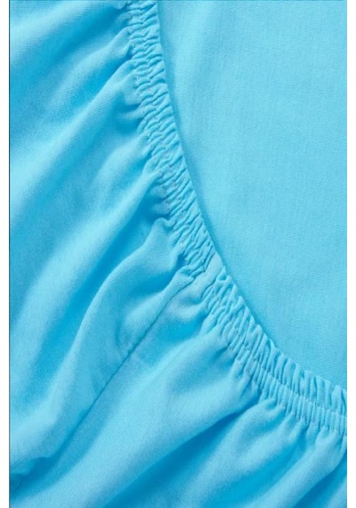 Mycey Çift Kişilik Lastikli Pamuk Penye Çarşaf Takımı 200x200+30 Cm Turkuaz