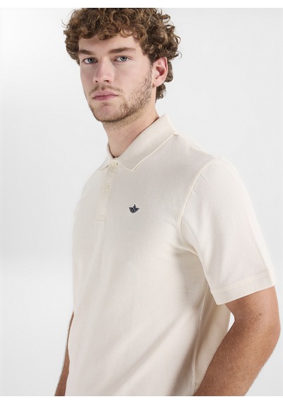 Dockers Bej Erkek Slim Fit Logo Baskılı Polo T-shirt A1159-20