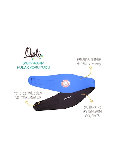Owli Swimwarm Kulak Koruyucu Bebek Mavi Mavi