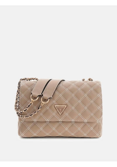 Guess Giully Quilted Crossbody Kadın Askılı Çanta Hwbq9673200 Bej