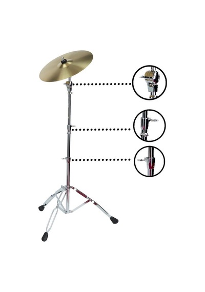 Midex Drm-21 Latin Perküsyon Timbal Seti Stand Zil Cowbell Dahil