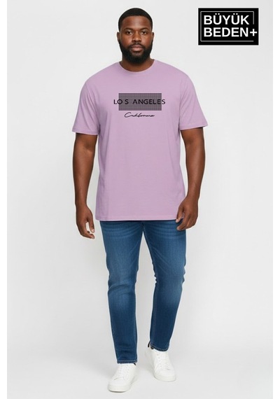 Superlife Erkek Büyük Beden Los Angeles Baskılı 3xl-6xl Bisiklet Yaka Tshırt Spr26bts510-18 Lila Superlife Erkek Büyük Beden Los Angeles Baskılı 3xl-6xl Bisiklet Yaka Tshırt Spr26bts510-18 Lila