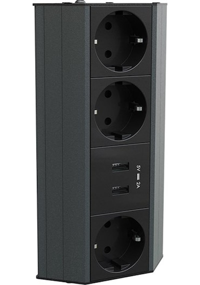 Metalline® Corner-line Raf Priz Sistemi Usb - Antrasit