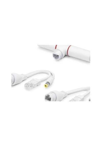 Poe Combiner Mux 2 In 1 Rj45 Veri + Güç Birleştirici Adaptör - Beyaz Hdx5550 Evimdeyokyok