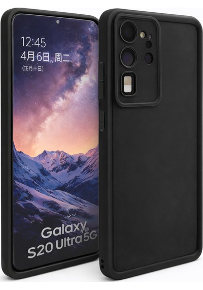 Samsung Galaxy S20 Ultra Uyumlu Kamera Çıkıntılı Mat Silikon Telefon Kılıfı