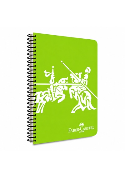 Faber-Castell PP Kapak Knights Neon Spiralli Defter 80 Yaprak Çizgili 1 Adet