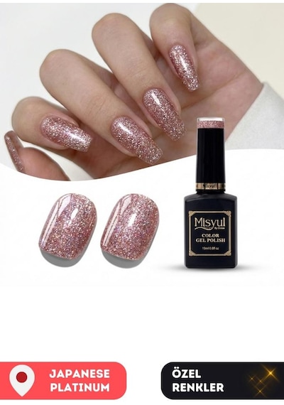 Misyul Uv Led Kalıcı Oje Nail Art 15 Ml Japanese Platinum J06