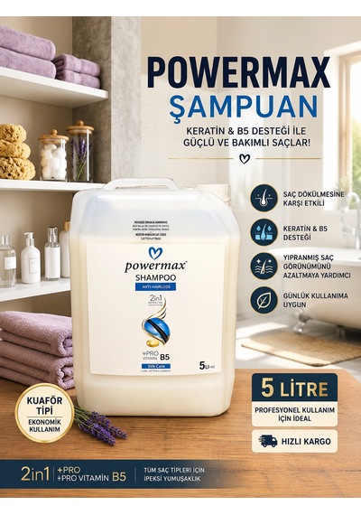 Powermax Şampuan 5l Günlük Kullanıma Uygun Ekonomik Boy Diğer