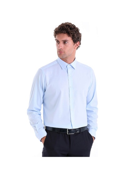 Hatemoğlu A. Mavi D. Comfort Fit Desenli 100% Pamuk Slim Yaka Uzun Kollu Ca Mavi Hatemoğlu A. Mavi D. Comfort Fit Desenli 100% Pamuk Slim Yaka Uzun Kollu Ca Mavi