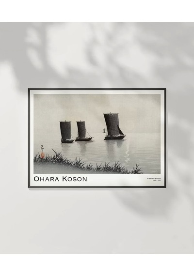 Çerçevesiz Poster Ohara Koson Balıkçı Teknesi